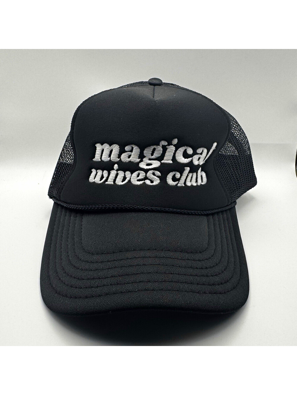 OTTO Black Trucker Hat Mesh Back Adjustable Snapback Embroidered One Size